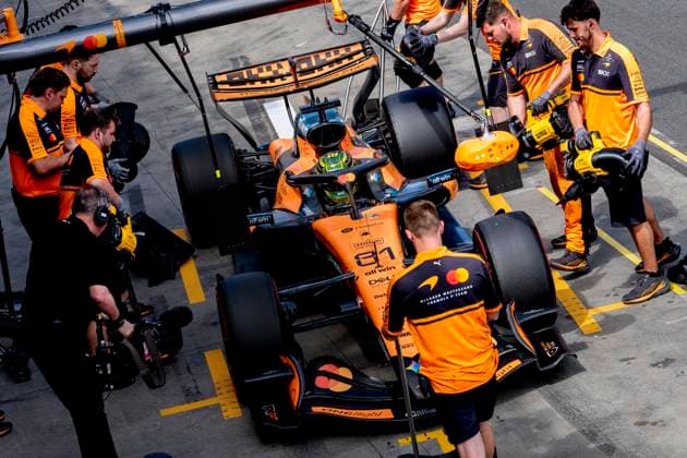 MELBOURNE - Formula 1 driver Oscar Piastri of McLaren Mastercard Formula 1 Team during Formula 1 Melbourne free practice and qualifying at Albert Park on March 7, 2025 in Melbourne, Australia. (Photo by DeFodi Images) -