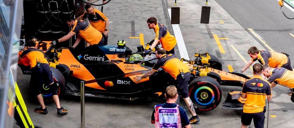 MELBOURNE - Formula 1 driver Lando Norris of McLaren Mastercard Formula 1 Team during Formula 1 Melbourne free practice and qualifying at Albert Park on March 7, 2025 in Melbourne, Australia. (Photo by DeFodi Images) -