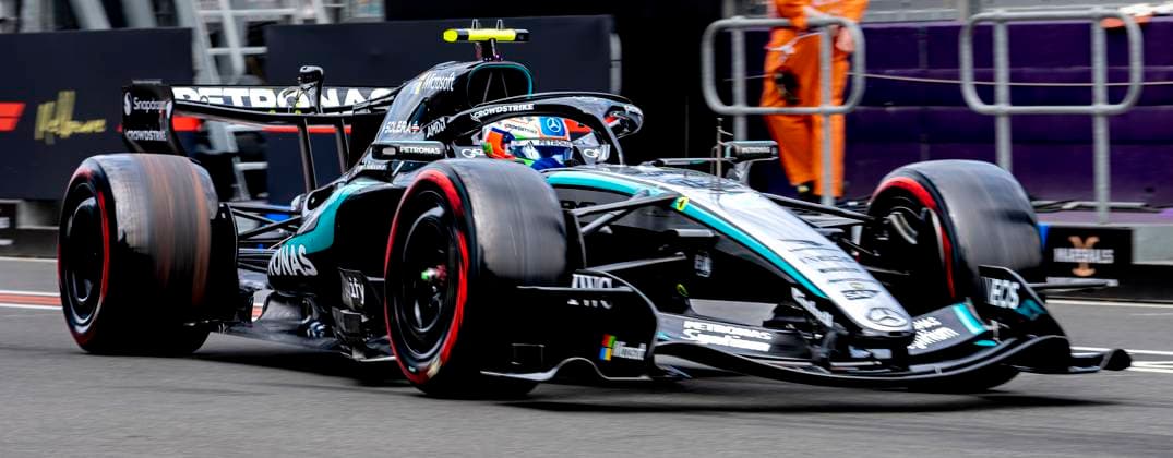 MELBOURNE - Formula 1 driver Kimi Antonelli of Mercedes AMG-Petronas Formula One Team during the Formula 1 Melbourne free practice and qualifying at Albert Park on March 7, 2025 in Melbourne, Australia. (Photo by DeFodi Images) -