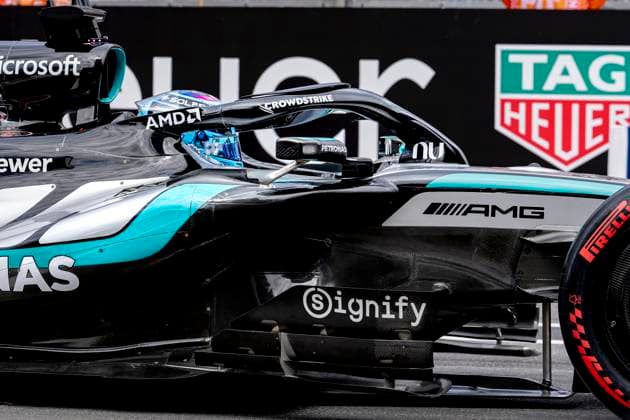 MELBOURNE - Formula 1 driver George Russell of Mercedes AMG-Petronas Formula One Team during the Formula 1 Melbourne free practice and qualifying session at Albert Park on March 7, 2025 in Melbourne, Australia. (Photo by DeFodi Images) -