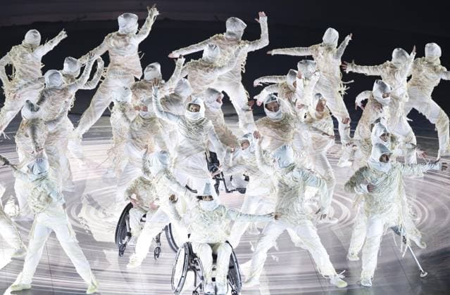 Milan Cortina Paralympics: Opening ceremony Performers take part in the opening ceremony of the Milan Cortina Paralympics at the Verona Arena, a Roman amphitheater in Verona, Italy, on March 6, 2026.  A14AA0005355694P