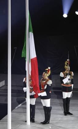 Milan Cortina Paralympics: Opening ceremony The Italian national flag is hoisted during the opening ceremony of the Milan Cortina Paralympics at the Verona Arena, a Roman amphitheater in Verona, Italy, on March 6, 2026.  A14AA0005355716P