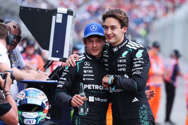 F1 Grand Prix Australia 2026 No.12 Andrea Kimi Antonelli (ITA), Mercedes-AMG PETRONAS Formula One Team, Mercedes-AMG F1 W17 Performance No.63 George Russel (GBR), Mercedes-AMG PETRONAS Formula One Team, Mercedes-AMG F1 W17 Performance