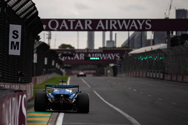March 7, 2026, Melbourne, Victoria, Australia: (23) ALEXANDER ALBON - (THA) - Atlassian Williams F1 Team - Williams FW48 accelerates up Walker straight on Saturday at the Formula 1 Qatar Airways Australian Grand Prix 2026. Melbourne Australia - ZUMAf186 20260307_zsp_f186_147 Copyright: xJamesxForresterx