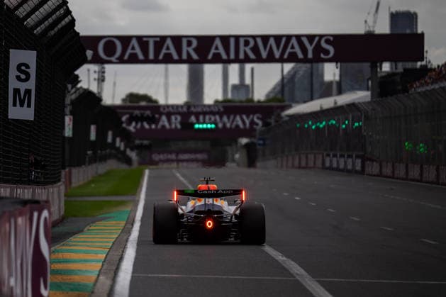 March 7, 2026, Melbourne, Victoria, Australia: (30) LIAM LAWSON - (NZL) - Visa Cash App Racing Bulls Formula One Team - VCARB 03 accelerates up Walker straight as the clouds loom overhead on Saturday at the Formula 1 Qatar Airways Australian Grand Prix 2026. Melbourne Australia - ZUMAf186 20260307_zsp_f186_150 Copyright: xJamesxForresterx