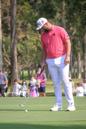 March 7, 2026, Hong Kong, Hong Kong Sar, China: Spains Jon Rahm is on the leaderboard despite loosing a ball on the 10th that hit the bridge and entered the water.. LIV Golf Hong Kong 2026 Hong Kong China - ZUMAr144 20260307_zap_r144_038 Copyright: xJaynexRussellx
