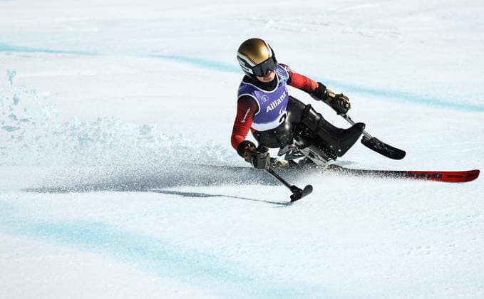 ITALY, VENETO - MARCH 7, 2026: Anna-Lena Forster of Germany competes in the women s downhill sit-skiing event during the 2026 Winter Paralympic Games on the Olympia delle Tofane of the Tofane Alpine Skiing Centre in Cortina d Ampezzo, Province of Belluno 2026 Winter Paralympics: Para-Alpine Skiing  - ZUMAt113 20260307_zaa_t113_124 Copyright: xMikhailxTereshchenkox