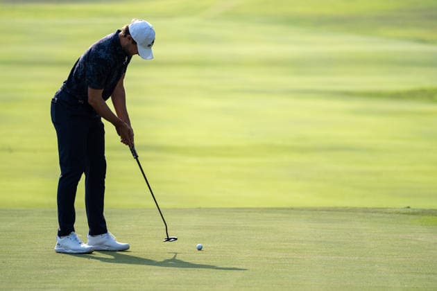 HONGKONG LIV-GOLF Belgian professional golfer, Thomas Detry during a game in Fanling Golf Course where LIV Golf Hong Kong is being held in Hong Kong, March 7, 2026. NEXPHER Vernon Yuen HONG KONG