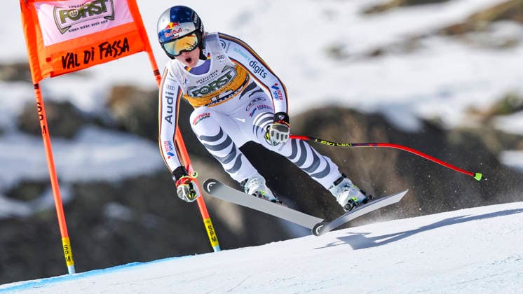 ALPINE SKIING - FIS WC Val di Fassa VAL DI FASSA,ITALY,07.MAR.26 - ALPINE SKIING - FIS World Cup, downhill, ladies. Image shows Emma Aicher (GER).  GEPAxpictures xThomasxBachun