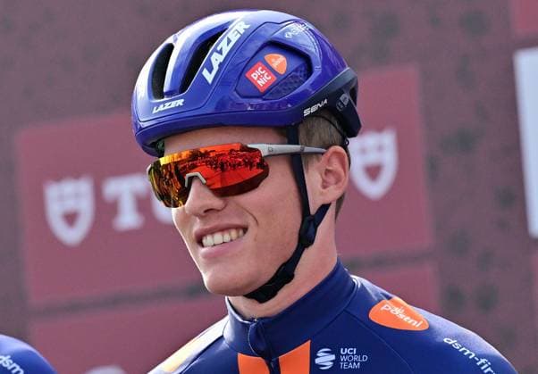 Belgian Robbe Dhondt of Team Picnic PostNL pictured at the start of the men elite Strade Bianche one day cycling race, 203km from and to Siena, Italy on Saturday 07 March 2026. DIRKxWAEM  x166726126x