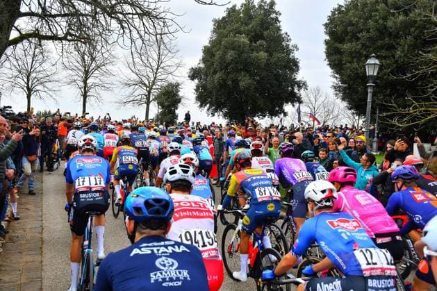 CICLISMO - Ciclismo Su Strada - Strade Bianche 2026 Race s start during Strade Bianche 2026, Street Cycling race in Siena, Italy, March 07 2026 Siena Italy  Copyright: xIPAxSport ABACAx