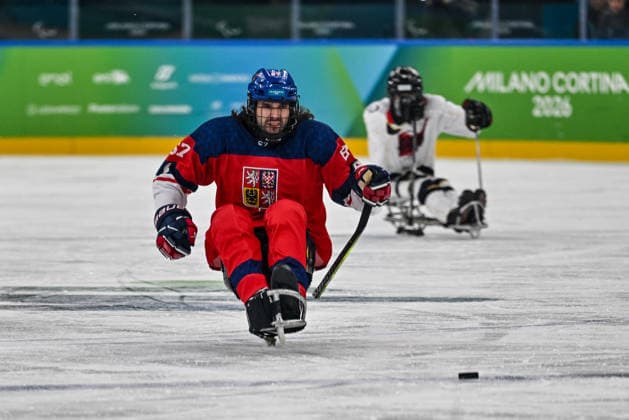 GIOCHI OLIMPICI - Olimpiadi Invernali Milano-Cortina 2026 - Paralympic Winter games, Winterspiele,Spiele, Summer games MILANO-CORTINA 2026 - Para Ice hockey, Eishockey - Czechia vs Japan Team Czechia player in action during the Paralympic Games Milano-Cortina 2026, Ice Hockey match between Czechia vs Japan on March 6, 2026 at Arena di Verona in Verona, Italy during Paralympic WINTER GAMES MILANO-CORTINA 2026 - Para ice hockey - Czechia vs Japan, Olympic Winter Games Milano-Cortina 2026 in Milano, Italy, March 07 2026 Cortina D Ampezzo Italy  Copyright: xIPAxSport ABACAx