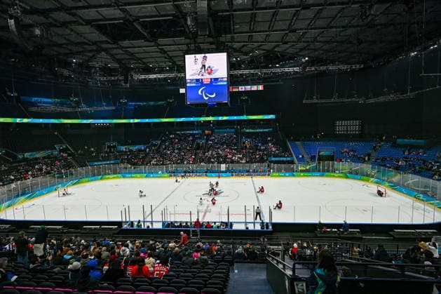 GIOCHI OLIMPICI - Olimpiadi Invernali Milano-Cortina 2026 - Paralympic Winter games, Winterspiele,Spiele, Summer games MILANO-CORTINA 2026 - Para Ice hockey, Eishockey - Czechia vs Japan General view of Milano Santagiulia Ice Hockey Arena during the Paralympic Games Milano-Cortina 2026, Ice Hockey match between Czechia vs Japan on March 6, 2026 at Arena di Verona in Verona, Italy during Paralympic WINTER GAMES MILANO-CORTINA 2026 - Para ice hockey - Czechia vs Japan, Olympic Winter Games Milano-Cortina 2026 in Milano, Italy, March 07 2026 Cortina D Ampezzo Italy  Copyright: xIPAxSport ABACAx