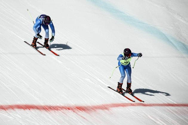 ITALY, VENETO - MARCH 7, 2026: Giacomo Bertagnolli (L) of Italy and his guide Andrea Ravelli compete in the men s downhill skiing event for visually impaired athletes during the 2026 Winter Paralympic Games on the Olympia delle Tofane of the Tofane Alpine Skiing Centre in Cortina d Ampezzo, Province of Belluno 2026 Winter Paralympics: Para-Alpine Skiing  - ZUMAt113 20260307_zaa_t113_271 Copyright: xMikhailxTereshchenkox