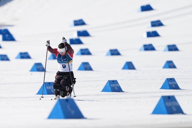 (260307) -- TESERO, March 7, 2026 -- Zhai Yuxin of China competes during the women s sprint sitting final of para biathon at the Milan-Cortina 2026 Paralympic Winter games, Winterspiele,Spiele, Summer games in Tesero, Italy, March 7, 2026. ) (SP)ITALY-TESERO-PARALYMPIC WINTER GAMES-PARA BIATHLON-WOMEN S SPRINT SITTING HouxZhaokang 