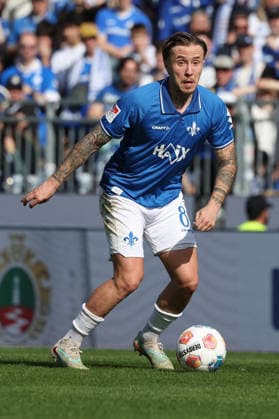 2026.03.07 xjfx 2.Bundesliga SV Darmstadt 98 - Holstein Kiel v.l., Luca Marseiler (SV Darmstadt 98) in aktion, in action, (DFL DFB REGULATIONS PROHIBIT ANY USE OF PHOTOGRAPHS as IMAGE SEQUENCES and or QUASI-VIDEO)