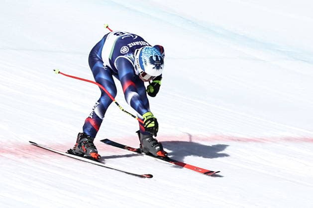 ITALY, VENETO - MARCH 7, 2026: Arthur Bauchet of France competes in the men s downhill skiing event during the 2026 Winter Paralympic Games on the Olympia delle Tofane of the Tofane Alpine Skiing Centre in Cortina d Ampezzo, Province of Belluno. Mikhail Tereshchenko TASS  89694536