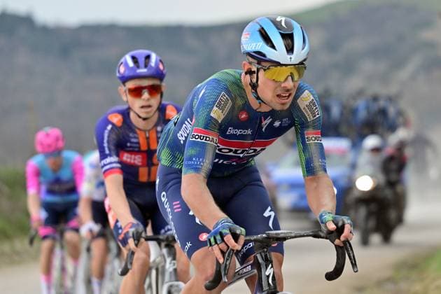 Czech Martin Svrcek of Soudal Quick-Step pictured in action during the men elite Strade Bianche one day cycling race, 203km from and to Siena, Italy on Saturday 07 March 2026. DIRKxWAEM  x166735843x