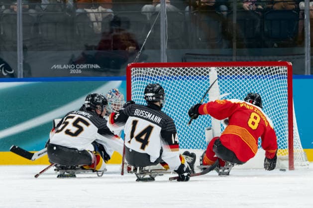 Para Ice hockey, Eishockey - Millano Cortina 2026 Winter Paralympics: Day 1 Para Ice Hockey - Milano Cortina 2026 Winter Paralympics: Day 1 MILANO SANTAGIULIA ICE HOCKEY ARENA MILANO, ITALY - MARCH 7: Preliminary Round - Group A China - Germany Team Para Ice Hockey Germany is playing China on March 7 at the Milano Santagiulia Ice Hockey Arena at day 1 of the Milano Cortina 2026 Winter Paralympics. (Photo by RALF KUCKUCK) Copyright 2026 Ralf Kuckuck
