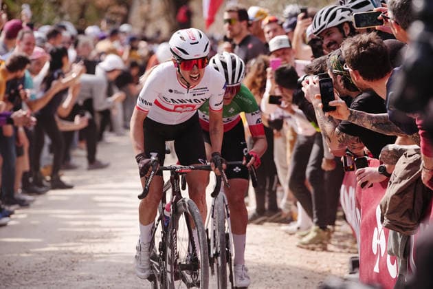 head of the race during the Strade Bianche Woman Elite (White Roads) a 133 km one day race from and to Siena (Tuscany), Italy - Saturday March 7, 2025 - - cycling  Copyright: xMarcoxAlpozzi xLaPressex