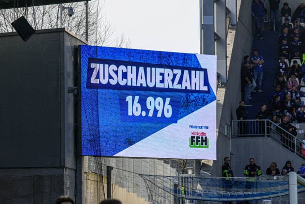 07.03.2026, xhettx, Fussball 2.Bundesliga, SV Darmstadt 98 - Holstein Kiel v.l. Zuschauerzahlen (DFL DFB REGULATIONS PROHIBIT ANY USE OF PHOTOGRAPHS as IMAGE SEQUENCES and or QUASI-VIDEO)