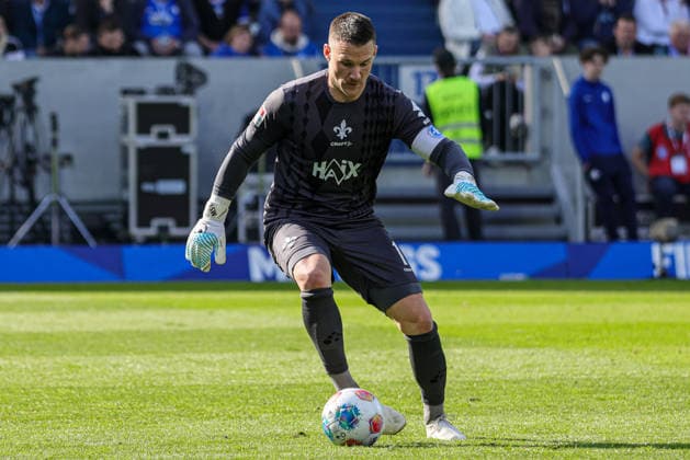 07.03.2026, xhettx, Fussball 2.Bundesliga, SV Darmstadt 98 - Holstein Kiel v.l. Marcel Schuhen (SV Darmstadt 98, 1) (DFL DFB REGULATIONS PROHIBIT ANY USE OF PHOTOGRAPHS as IMAGE SEQUENCES and or QUASI-VIDEO)