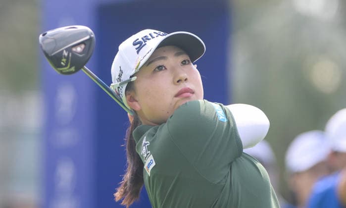 (260307) -- LINGSHUI, March 7, 2026 -- Takeda Rio of Japan plays a shot during the third round of the Blue Bay LPGA, Golf Damen golf tournament in Lingshui, south China s Hainan Province, March 7, 2026. ) (SP)CHINA-HAINAN-LINGSHUI-GOLF-BLUE BAY LPGA (CN) YangxGuanyu 