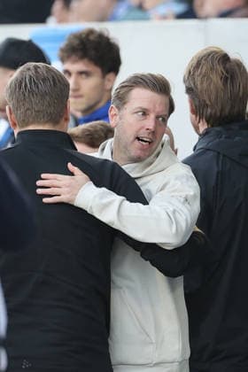 07.03.2026, xtvx, Fussball 2.Bundesliga, SV Darmstadt 98 - Holstein Kiel v.l. Trainer Florian Kohfeldt (SV Darmstadt 98) nach dem Spiel, after the match (DFL DFB REGULATIONS PROHIBIT ANY USE OF PHOTOGRAPHS as IMAGE SEQUENCES and or QUASI-VIDEO) Darmstadt