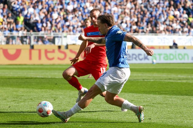 2026.03.07 xjfx 2.Bundesliga SV Darmstadt 98 - Holstein Kiel v.l., Luca Marseiler (SV Darmstadt 98) in aktion, in action, (DFL DFB REGULATIONS PROHIBIT ANY USE OF PHOTOGRAPHS as IMAGE SEQUENCES and or QUASI-VIDEO)