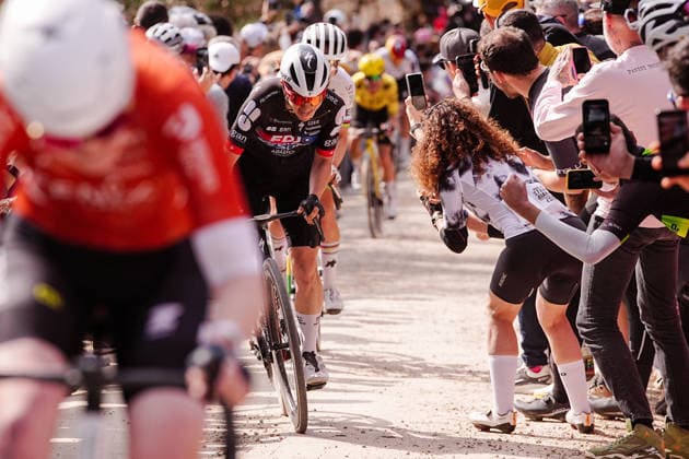 Elise Chabbey (FDJ United - Suez) climbig Tolfe during the Strade Bianche Woman Elite (White Roads) a 133 km one day race from and to Siena - Tuscany,- Saturday March 7, 2025, Italy. - cycling  Copyright: xMarcoxAlpozzi xLaPressex