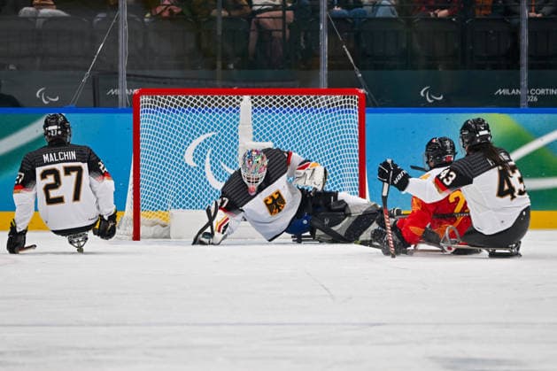 Shoot of People s Republic Of China during the Paralympic Games Milano-Cortina 2026, Ice hockey, Eishockey match between People s Republic Of China and The Germany Team on March 6, 2026 at Arena di Verona in Verona, Italy during Paralympic Winter games, Winterspiele,Spiele, Summer games MILANO-CORTINA 2026 - Para ice hockey - China vs Germany , Olympic Winter Games Milano-Cortina 2026 in Milano, Italy, March 07 2026  Copyright: xAlessioxMarini IPAxSportx xipa-agency.netx xx IPA_72509923 IPA_Agency_IPA72509923