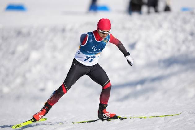 (260307) -- TESERO, March 7, 2026 -- Yuan Mingshou of China competes during the men s sprint standing final of para biathon at the Milan-Cortina 2026 Paralympic Winter games, Winterspiele,Spiele, Summer games in Tesero, Italy, March 7, 2026. ) (SP)ITALY-TESERO-PARALYMPIC WINTER GAMES-PARA BIATHLON-MEN S SPRINT STANDING LianxZhen 