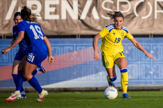 260307 Johanna Rytting Kaneryd of Sweden during the FIFA Women™s World Cup Qualifier football match between Serbia and Sweden on March 7, 2026 in Stara Pazova. Photo: Ludvig Thunman BILDBYRAN kod LT LT0784 fotboll football soccer fotball vm-kval kval fifa womens world cup qualifier qualifier serbien serbia sverige sweden dam bbeng Copyright: LUDVIGxTHUNMAN BB260307LT066