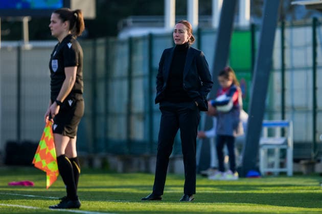 260307 <coach Dragisa Zecevic of Serbia during the FIFA Women™s World Cup Qualifier football match between Serbia and Sweden on March 7, 2026 in Stara Pazova. Photo: Ludvig Thunman BILDBYRAN kod LT LT0784 fotboll football soccer fotball vm-kval kval fifa womens world cup qualifier qualifier serbien serbia sverige sweden dam bbeng Copyright: LUDVIGxTHUNMAN BB260307LT070