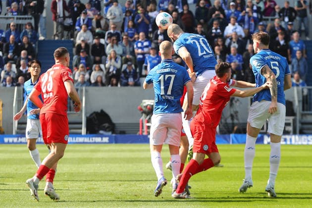 07.03.2026, xtvx, Fussball 2.Bundesliga, SV Darmstadt 98 - Holstein Kiel v.l. Kopfball Aleksandar Vukotic (SV Darmstadt 98) (DFL DFB REGULATIONS PROHIBIT ANY USE OF PHOTOGRAPHS as IMAGE SEQUENCES and or QUASI-VIDEO) Darmstadt