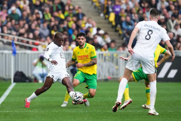 FC Nantes v Angers SCO - Ligue 1 McDonald s 2025 2026 03 Jacques EKOMIE (sco) - 18 Fabien CENTONZE (fcn) during the Ligue 1 McDonald s match between Nantes and Angers at Stade de la Beaujoire on March 8, 2026 in Nantes, France. Nantes France  Copyright: xFEPx 776348311