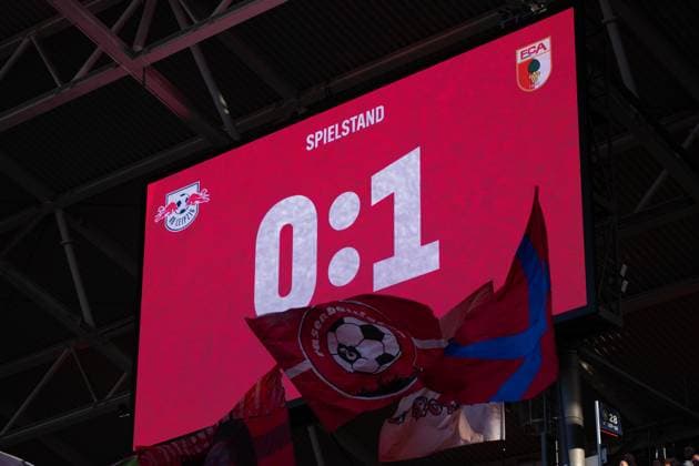 Deutschland: Bundesliga 2025 - 2026, 25. Spieltag - RB Leipzig vs FC Augsburg - Red Bull Arena (Leipzig): Spielstand