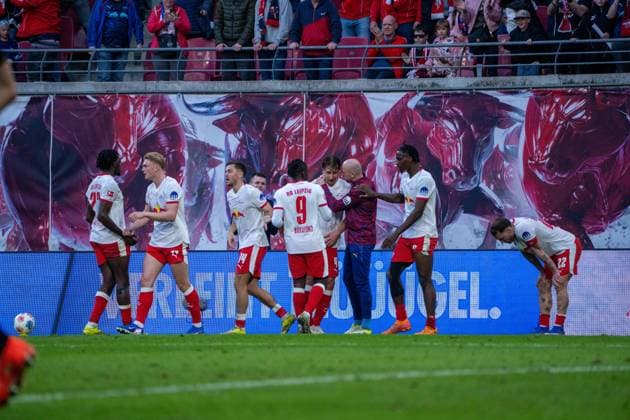 Deutschland: Bundesliga 2025 - 2026, 25. Spieltag - RB Leipzig vs FC Augsburg - Red Bull Arena (Leipzig): Torjubel