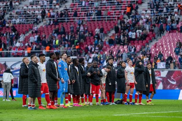 Deutschland: Bundesliga 2025 - 2026, 25. Spieltag - RB Leipzig vs FC Augsburg - Red Bull Arena (Leipzig): Abpfiff Jubel