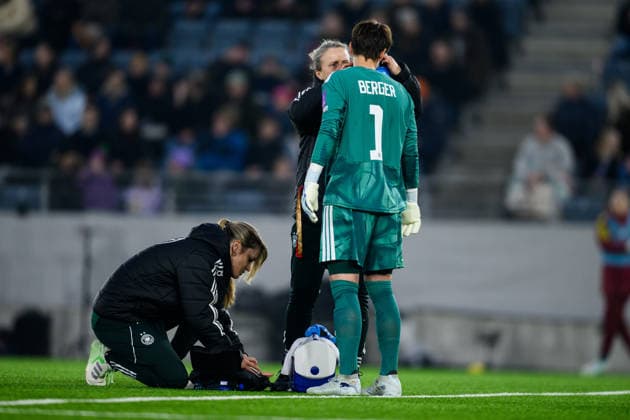 260307 goalkeeper Ann-Katrin Berger of Germany during the FIFA Women s World Cup Qualifier football match between Norway and Germany on March 7, 2026 in Stavanger. Photo: Marius Simensen BILDBYRAN COP 238 MM0060 bbeng dam vm-kval vm-kvalifisering kvinner vm-kvalik football fotball fotboll landskamp soccer FIFA World Cup, WM, Weltmeisterschaft, Fussball qualifier norge norway tyskland germany Copyright: MARIUSxSIMENSEN BB260307ZH102