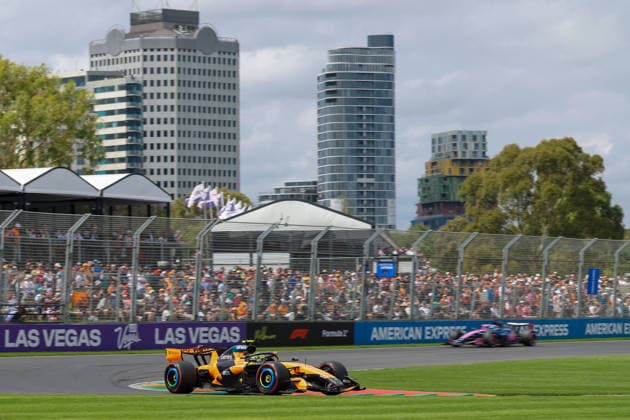1 Lando Norris (GBR) McLaren Mastercard F1 Team (GBR) MCL40A Mercedes during the 2026 Formula One Australian Grand Prix at Albert Park Circuit on 07 March 2026 in Melbourne, Australia. (Photo by Philippe Nanchino Eurasia Images) Melbourne Albert Park Circuit Australia