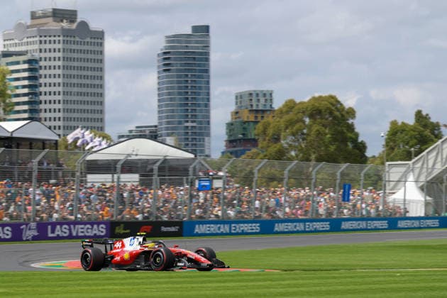 44 Lewis Hamilton (GBR) Scuderia Ferrari HP (ITA) Ferrari SF-26 during the 2026 Formula One Australian Grand Prix at Albert Park Circuit on 07 March 2026 in Melbourne, Australia. (Photo by Philippe Nanchino Eurasia Images) Melbourne Albert Park Circuit Australia