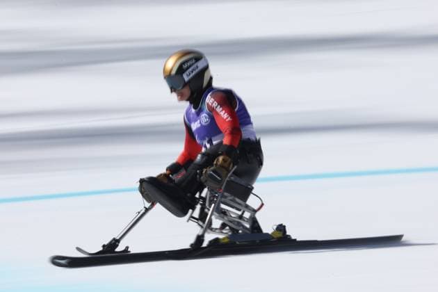 Milano Cortina 2026 Paralympic Winter games, Winterspiele,Spiele, Summer games - Para-Ski Alpin Downhill Anna-Lena Forster aus Deutschland (Team D)bei der Abfahrt der Damenin der sitzenden Klasse im Para-SKi Alpin bei Milano Cortina 2026 Paralympic Winter Games am 07.03.2026 *** Milano Cortina 2026 Paralympic Winter Games Para Alpine Skiing Downhill Anna Lena Forster from Germany Team D in the womens downhill in the seated class in Para Alpine Skiing at Milano Cortina 2026 Paralympic Winter Games on 07 03 2026 Copyright: xBEAUTIFULxSPORTS MarcusxHartmannx