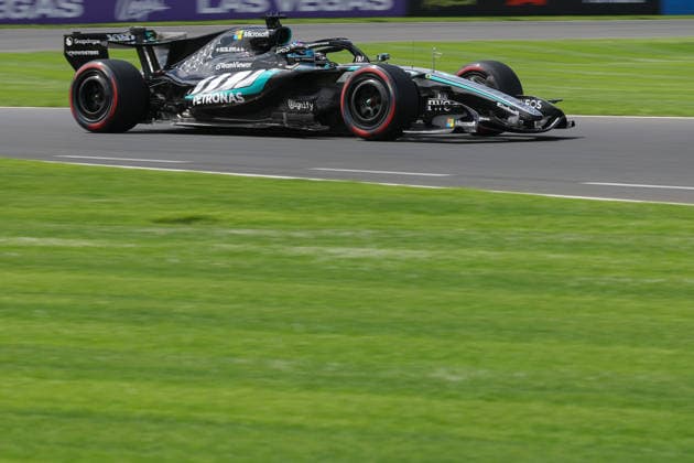 63 George Russell (GBR) Mercedes-AMG PETRONAS Formula One Team (DEU) Mercedes-AMG F1 W17 E Performance during the 2026 Formula One Australian Grand Prix at Albert Park Circuit on 07 March 2026 in Melbourne, Australia. (Photo by Philippe Nanchino Eurasia Images) Melbourne Albert Park Circuit Australia