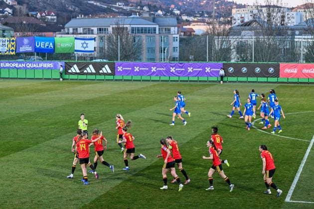 SOCCER WOMEN UEFA QUALIFIERS B4 MD2 BELGIUM VS ISRAEL pictured during a women football game between the national teams of Belgium, called the Red Flames, and Israel on the second match day in League B Group B4 in the league stage of the 2026-27 UEFA Women s European Qualifiers competition , on Saturday 7 March 2026 in Budapest , Hungary . PHOTO SPORTPIX Stijn Audooren Budapest BSC Stadium - Budaors Hungary  Copyright: xSportpix.bex xStijnxAudoorenxStijnxAudoorenx