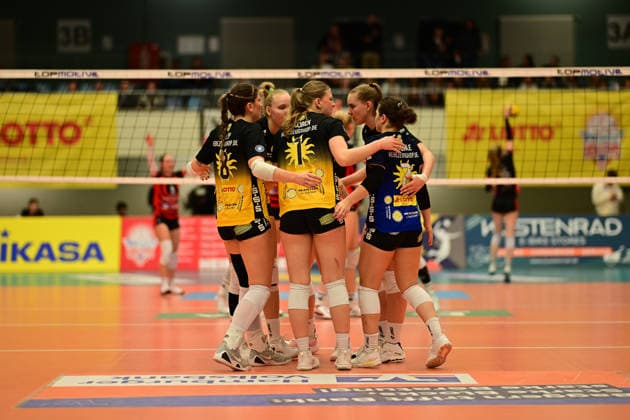 Volleyball I Frauen I Saison 2025-2026 I Bundesliga I Hauptrunde I ETV Hamburger Volksbank Volleys - VfB 91 Suhl I 07.03.2026 VfB Suhl LOTTO Thüringen Frauen Hamburg CU-Arena Hamburg Deutschland Copyright: xLobeca FelixxSchlikisx