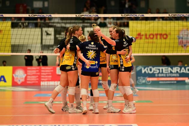 Volleyball I Frauen I Saison 2025-2026 I Bundesliga I Hauptrunde I ETV Hamburger Volksbank Volleys - VfB 91 Suhl I 07.03.2026 Jubel, Begeisterung, Enthusiasmus, Euphorie, Freude, Glücksgefühl, Heiterkeit bei: VfB Suhl LOTTO Thüringen Frauen Hamburg CU-Arena Hamburg Deutschland Copyright: xLobeca FelixxSchlikisx