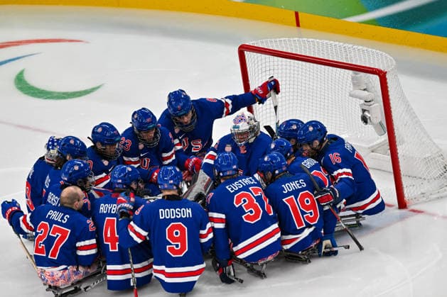 United States Of America (USA) during Paralympic Winter games, Winterspiele,Spiele, Summer games MILANO-CORTINA 2026 - Para Ice hockey, Eishockey - Italy vs USA, Olympic Winter Games Milano-Cortina 2026 in Milano, Italy, March 07 2026  Copyright: xAlessioxMarini IPAxSportx xipa-agency.netx xx IPA_72528595 IPA_Agency_IPA72528595