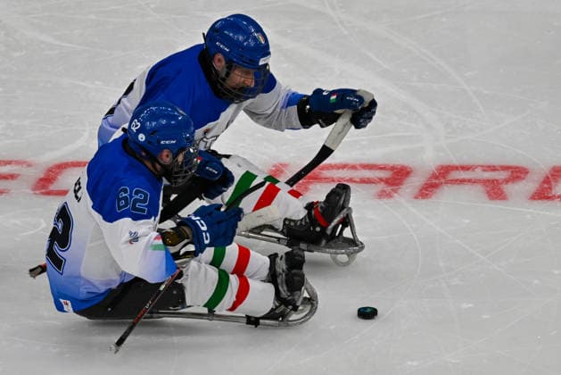 Italy s Depaoli Christoph in action during Paralympic Winter games, Winterspiele,Spiele, Summer games MILANO-CORTINA 2026 - Para Ice hockey, Eishockey - Italy vs USA, Olympic Winter Games Milano-Cortina 2026 in Milano, Italy, March 07 2026  Copyright: xAlessioxMarini IPAxSportx xipa-agency.netx xx IPA_72528697 IPA_Agency_IPA72528697