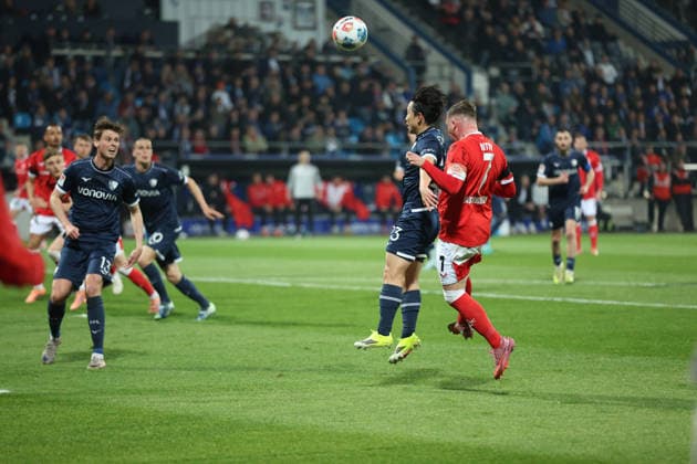 07.03.2026, xrekx, Fussball 2.Bundesliga, VfL Bochum - 1.FC Kaiserslautern v.l. Koji Miyoshi (VfL Bochum) Marlon Ritter (1.FC Kaiserslautern) Zweikampf, Aktion, action, battle for the ball (DFL DFB REGULATIONS PROHIBIT ANY USE OF PHOTOGRAPHS as IMAGE SEQUENCES and or QUASI-VIDEO) Bochum